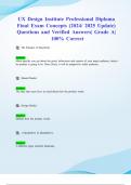 UX Design Institute Professional Diploma Final Exam Concepts &lpar;2024&sol; 2025 Update&rpar; Questions and Verified Answers&vert; Grade A&vert; 100&percnt; Correct