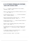 S-12 CITYWIDE SPRINKLER SYSTEMS exam with answers 2024