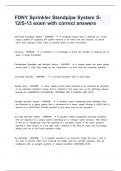 FDNY Sprinkler Standpipe System S-12&sol;S-13 exam with correct answers
