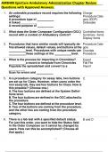 AMB400 EpicCare Ambulatory Administration Chapter Review Questions with Approved Answers &vert;Latest 2024&sol;2025