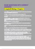 CAMPBELL BIOLOGY 9TH EDITION GLOSSARY Exam Questions with &lpar;VERIFIED&rpar; Answers
