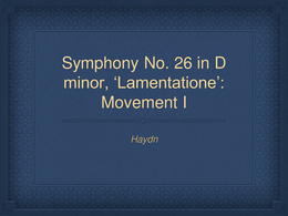 Haydn Symphony No. 26 Note Cards