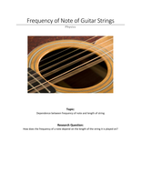 Dependence between frequency of note and length of string