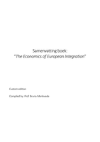 Samenvatting boek - The Economics of European Integration