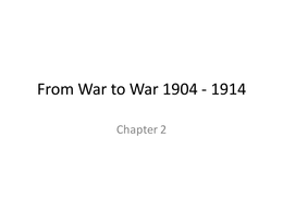 From War to War in Russia 1904 - 1914 