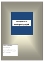 Logopedie orthopedagogiek eindopdracht