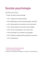 Sociale Psychologie 1