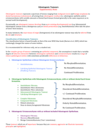 Odontogenic Tumours Supplementary Notes.