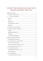 notities van Schrift en Schrijfcultuur tijdens de middeleeuwen 2015-16