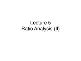 Accounting Ratio Analysis