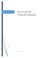 Samenvatting Financial Feasibility