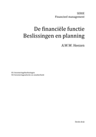 De financiële functie: Beslissingen en planning