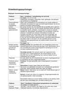 Levenslooppsychologie/ ontwikkelingspsychologie (samenvattingen, duidelijke schema's   begrippenlijst)