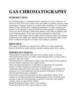 GAS CHROMATOGRAPHY 
