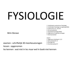 hoofdstuk 1 fysiologie 