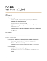 PSYC 1101 Week 3 Notes
