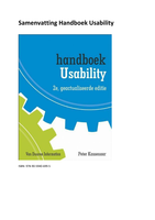Samenvatting Handboek Usability (Minor Internetmarketing)