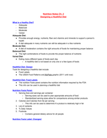 Nutrition Notes - Ch. 2