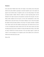 Summary and Strong Response Essay english composition 1