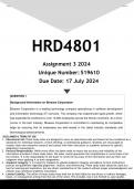 HRD4801 Assignment 3 &lpar;ANSWERS&rpar; 2024 - DISTINCTION GUARANTEED