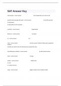 SAT Answer Key Test With Verified Correct Complete Solutions&period;