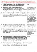 ATI Fundamentals 2024 Exam Quiz with Verified Answers&period; &vert;Latest 2024 