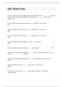 SAT Math Prep Exam Questions And Answers All Correct&period;