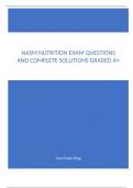 NASM Nutrition Exam Questions and Complete Solutions Graded A&plus;