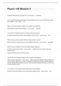 Psych 140 Module 5 Review Exam Questions And Answers Solutions&vert; Graded A&plus;&period;