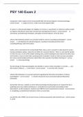 PSY 140 Exam 2 Complete Question And Detailed Correct Answers&period;