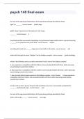 psych 140 final exam With Complete Questions And Actual Verified Answers&period;