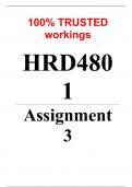HRD4801 Assignment 3 &lpar;COMPLETE ANSWERS&rpar; 2024 &lpar;519610&rpar; - DUE 17 July 2024 &semi; 100&percnt; TRUSTED Complete&comma; trusted solutions and explanations&period; 