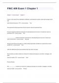 FINC 409 Exam 1 Chapter 1 Practice Questions Guide Answers Verified&period;
