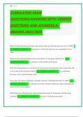 CUMULATIVE EXAM QUESTIONS&sol;ANSWERS&period;WITH VERIFIED QUESTIONS AND ANSWERS&period;A&plus; GRADED&period;2024&sol;2025