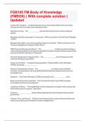 FOB105 FM Body of Knowledge &lpar;FMBOK&rpar; &vert; With complete solution &vert; Updated
