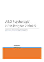 A&O Psychologie HRM Blok 5