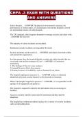 ALL CHPA BUNDLED CURRENT EXAMS WITH QUESTIONS AND VERIFIED ANSWERS 