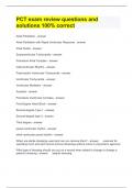 PCT exam review questions and solutions 100&percnt; correct