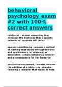 behavioral psychology exam &num;2 with 100&percnt; correct answers