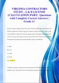 VA Contractor General Questions with Complete Correct Answers Pack &vert; Grade A&plus;