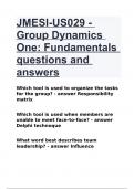 JMESI-US029 - Group Dynamics One&colon; Fundamentals questions and answers