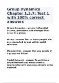 Group Dynamics Chapter 1&comma;3&comma;7&colon; Test 1 with 100&percnt; correct answers