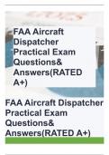 FAA Aircraft Dispatcher Practical Exam Questions& Answers&lpar;RATED A&plus;&rpar;