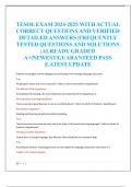 TESOL EXAM 2024-2025 WITH ACTUAL  CORRECT QUESTIONS AND VERIFIED  DETAILED ANSWERS &vert;FREQUENTLY  TESTED QUESTIONS AND SOLUTIONS  &vert;ALREADY GRADED  A&plus;&vert;NEWEST&vert;GUARANTEED PASS  &vert;LATEST UPDATE