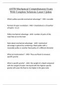ASTB Mechanical Comprehension Exam With Complete Solutions Latest Update