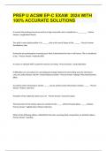 PREP U ACSM EP-C EXAM  2024 WITH 100&percnt; ACCURATE SOLUTIONS