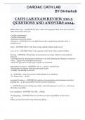 CATH LAB EXAM REVIEW 210&period;5 QUESTIONS AND ANSWERS 2024&period;