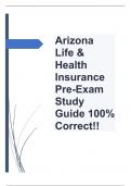 EXAM BUNDLE  ARIZONA LIFE AND HEALTH &lpar;COMPLETE PACKAGE&rpar; Questions & Answers 100&percnt; Correct&excl;