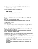 Intermediate Microeconomics Summary - Week 1 to 4