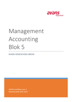 Management accounting blok 5 (AAFM)